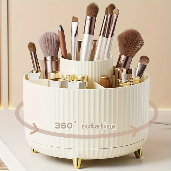 rangement maquillage rotatif