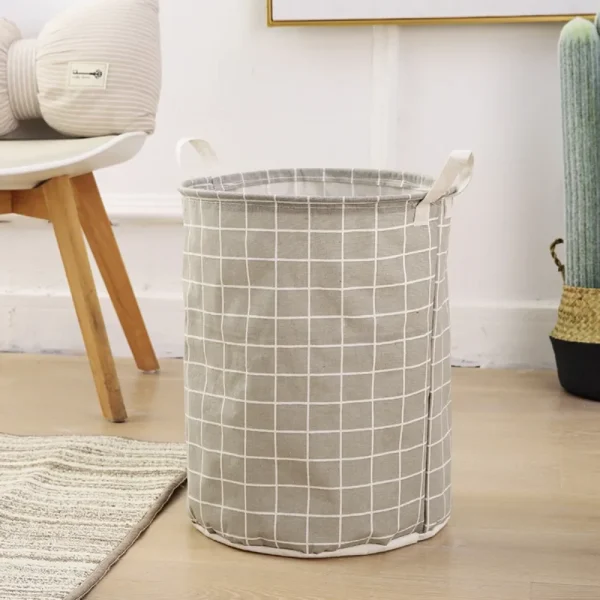 panière à linge motif carré