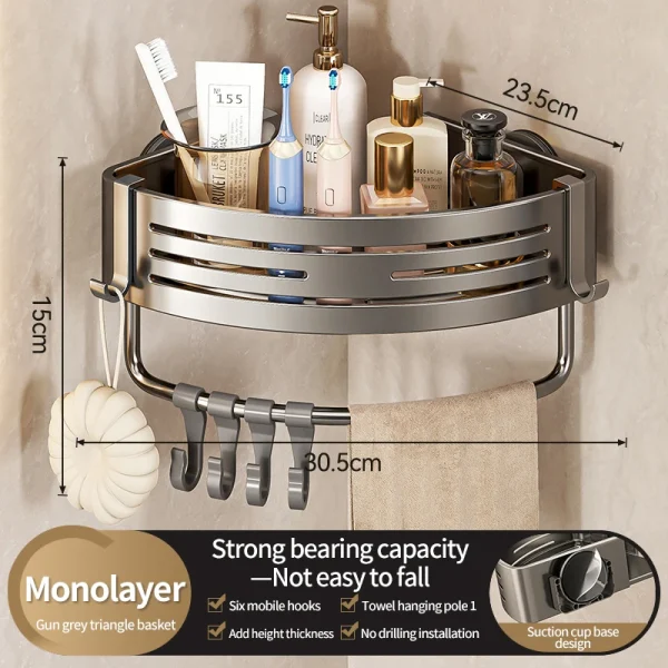 etagere d'angle douche ventouse
