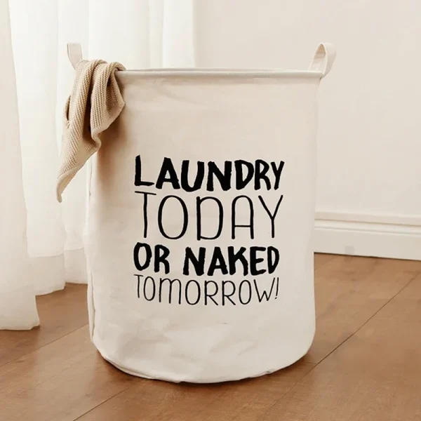 panière à linge ronde décorée